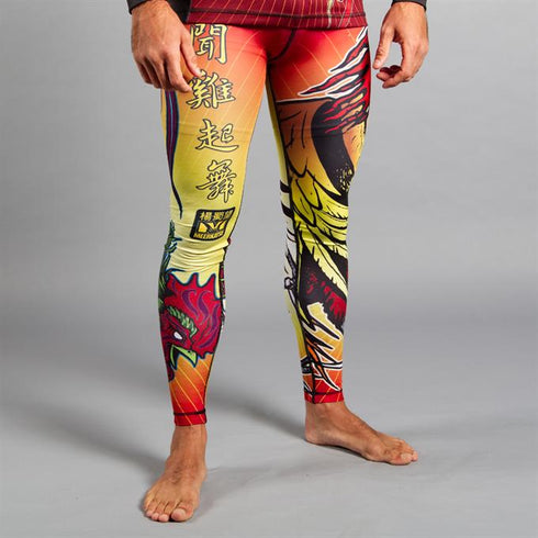 Meerkatsu-Fire Rooster Grappling Tights-1